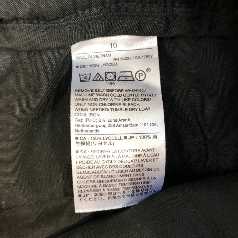 BANANA REPUBLIC Wide Leg Pleated Soft Tencel Pants 865389 in Black 10 - Picture 14 of 15